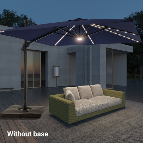 120'' Lighted Tilt Cantilever Umbrella